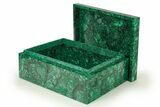 Flowery, Polished Malachite Jewelry Box #272533-1